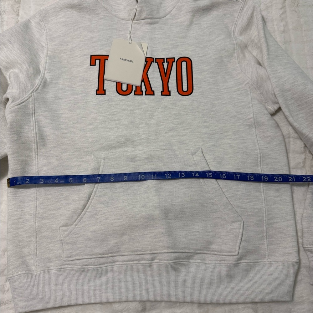NEW Madhappy Light Ash Gray Hoodie, Orange Tokyo design, Unisex XS - Picture 6 of 8